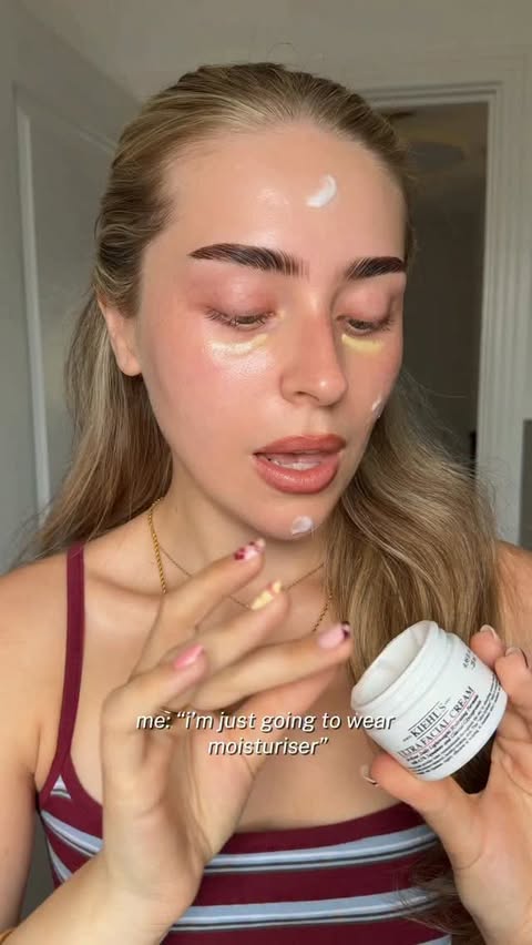 Instagram post by @lenkalul for Armani beauty. Caption reads: [...] & creamy eye treatment with avocado....