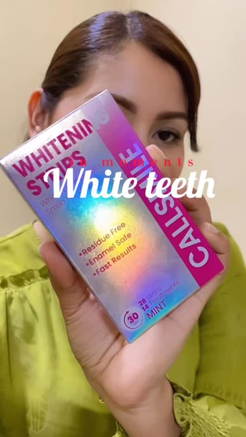 Instagram post by @anahii_desp for Crownbloggers. Caption reads: Instant Whitening Strips!! 🦷✨ Now it is possible....