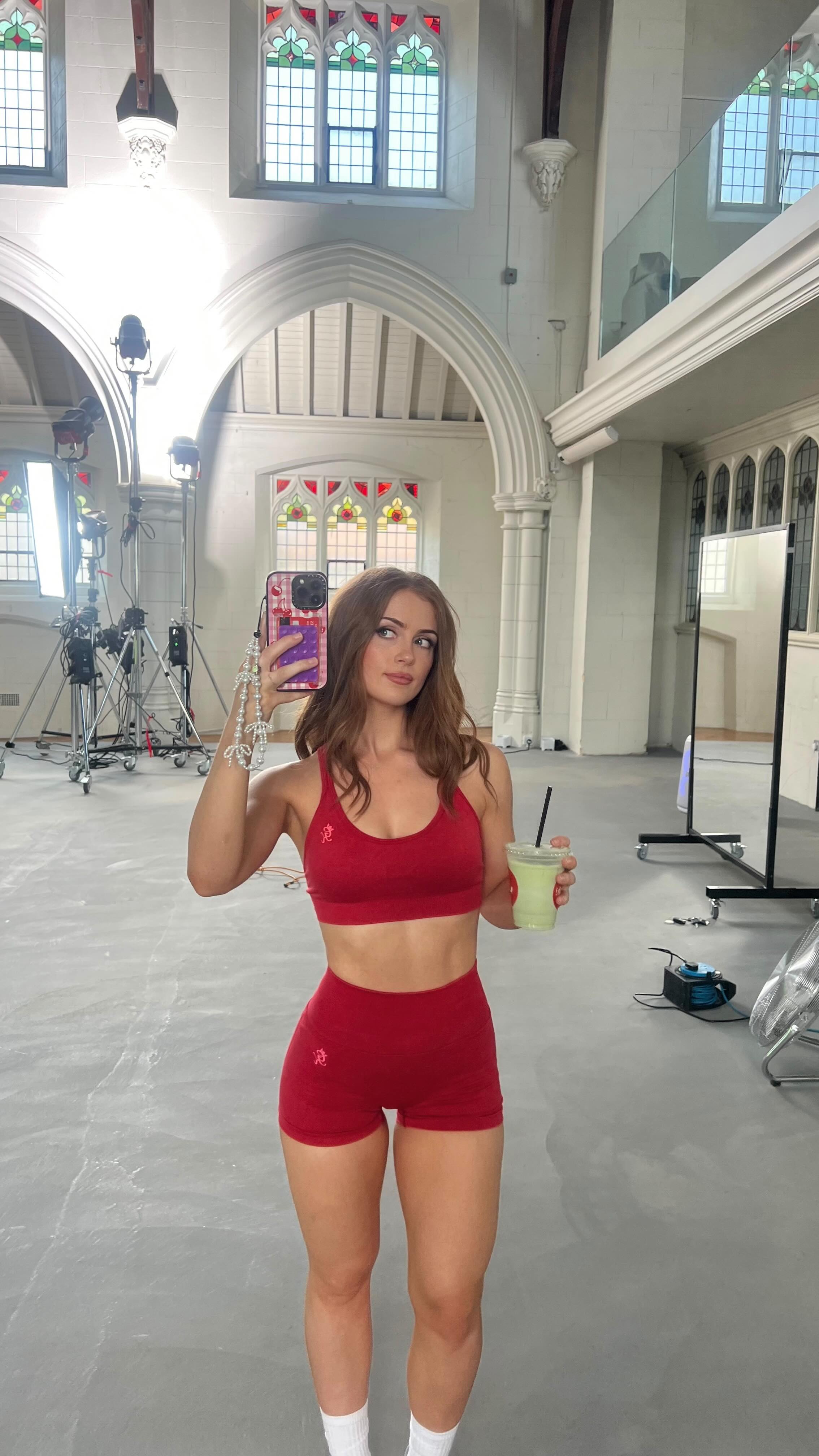 Instagram post by @maisiesmithofficial for Gym King. Caption reads: LIMITLESS COLLECTION 🖤  @gymkingwomen | AD

From....