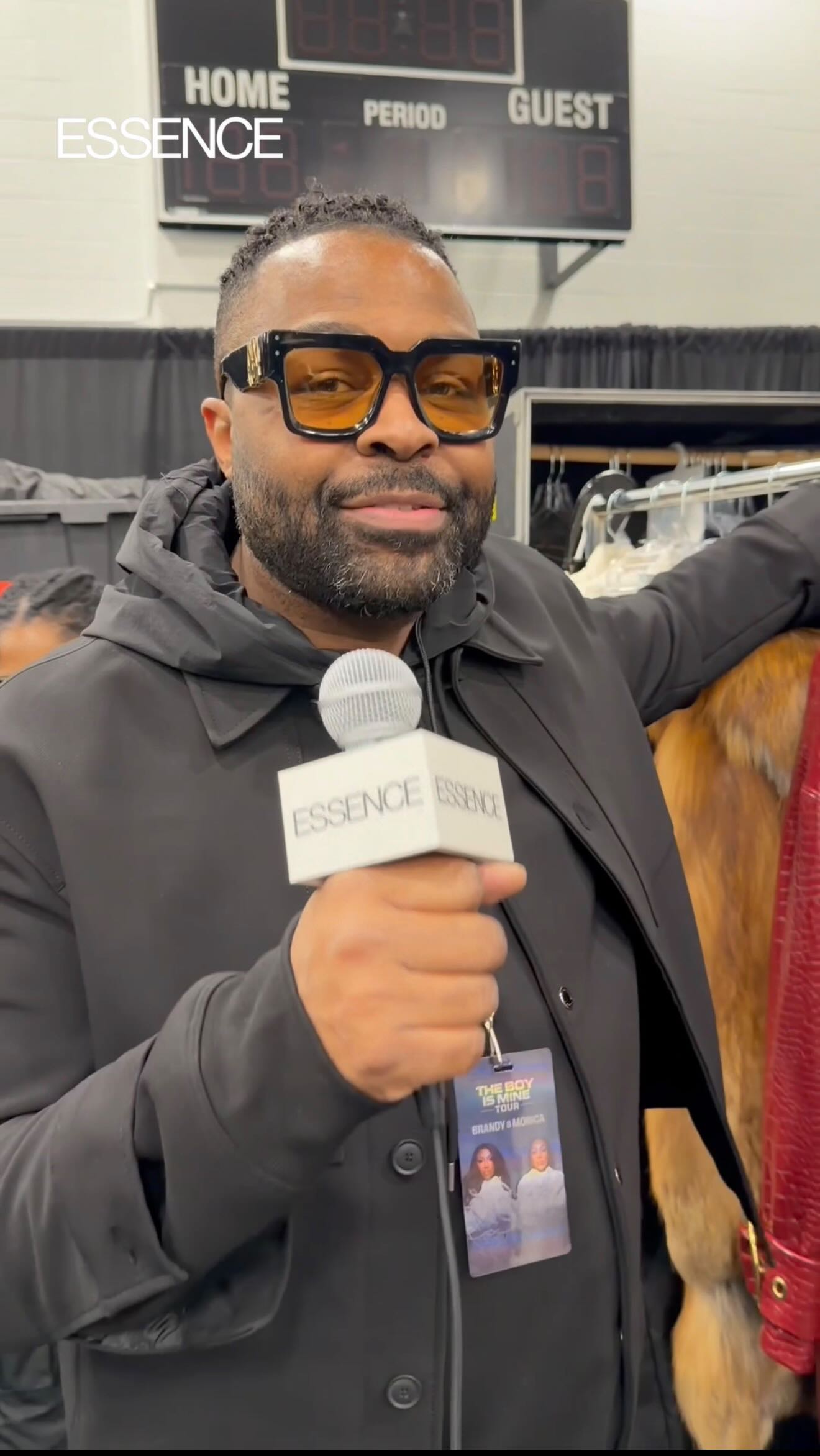 Instagram post by @ashleyseanthomas for ESSENCE. Caption reads: Black Stage Pass: The Boy Is Mine Tour

Brandy and....