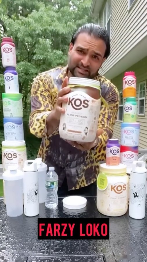 Instagram post by @farzyloko for KOS. Caption reads: [...] the 1 year ANNIVERSARY of “How to eat KOS”....