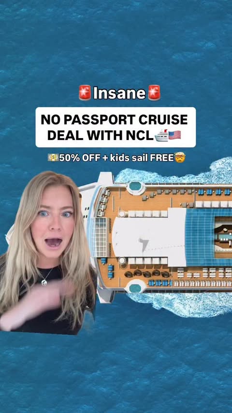 Instagram post by @shelbyreickstravels for Norwegian Cruise Line. Caption reads: [...] buddy ASAP ✈️ Example: A 4-night....