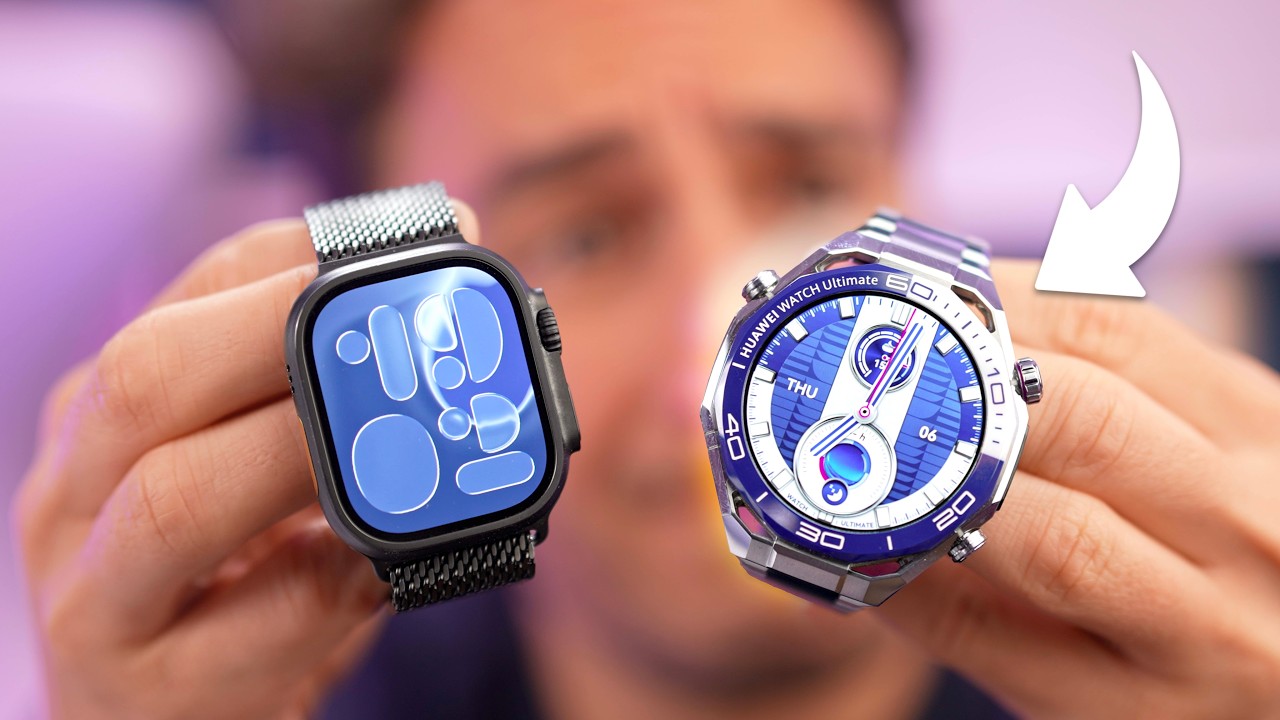 YouTube post by @TheiCollection for IPLN. Caption reads: How does the competitor to the Apple Watch Ultra 3....