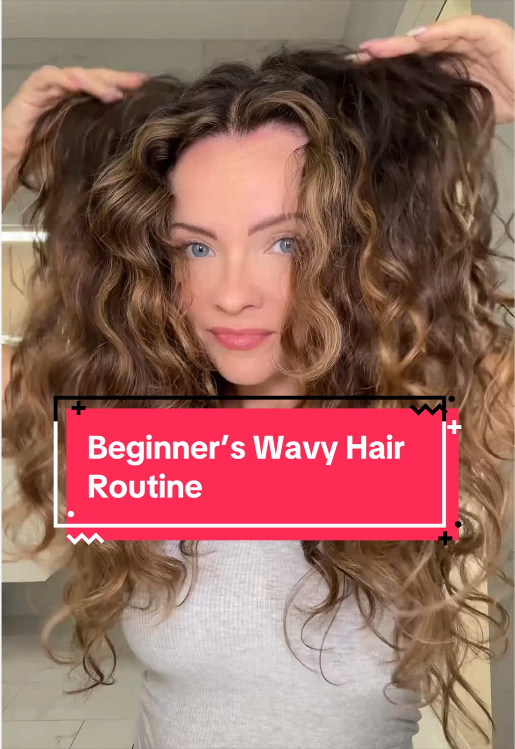 TikTok post by @wavycurly for BounceCurl. Caption reads: [...] shampoo & conditioner @BounceCurl Define....