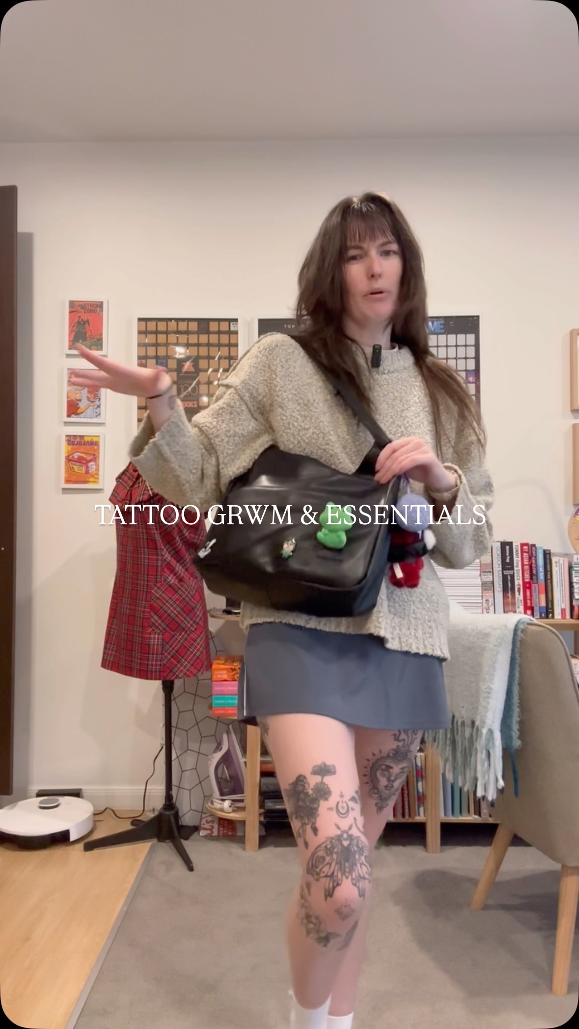 Instagram post by @bethany_angharad for Cotton On Body. Caption reads: Tattoo GRWM and my tattoo essentials ✍️ I’ll keep....