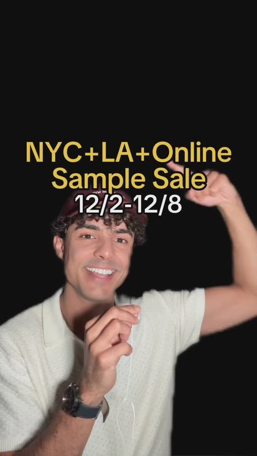 Instagram post by @hey.arthur.nyc for 260 Sample Sale. Caption reads: Here’s your weekly list of sample sales going on....