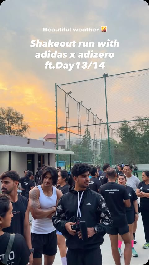 Instagram post by @zedzyguy for adidas. Caption reads: Shakeout run with @adidasindia x #adizero EVO SL....