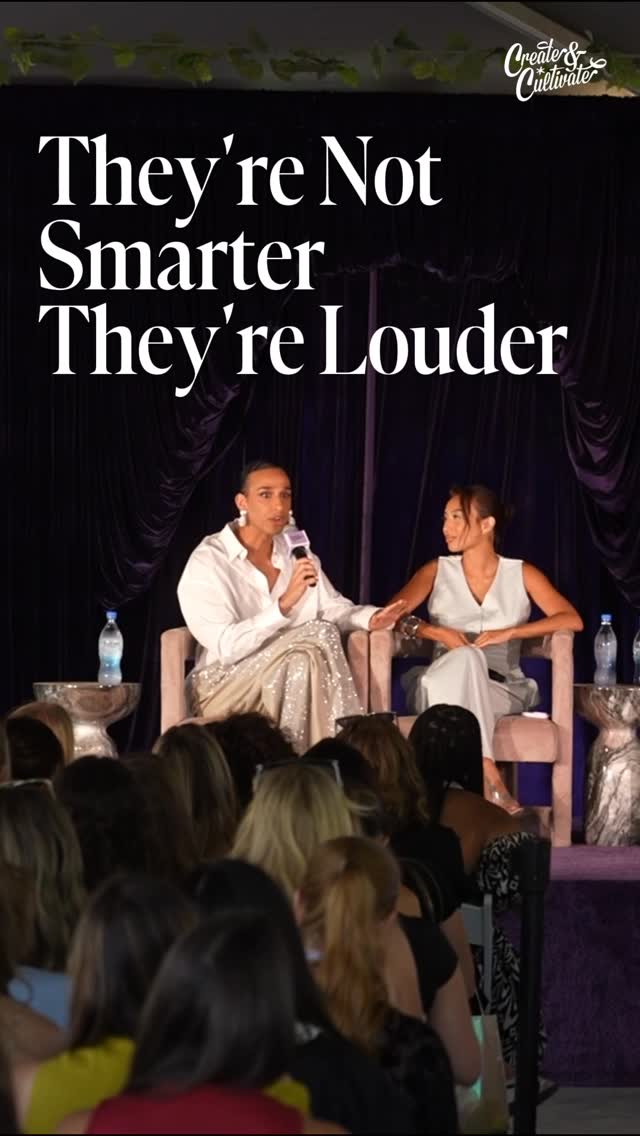 Instagram post by @cyrusveyssi for Create & Cultivate. Caption reads: It’s time to stop shrinking. They’re not....