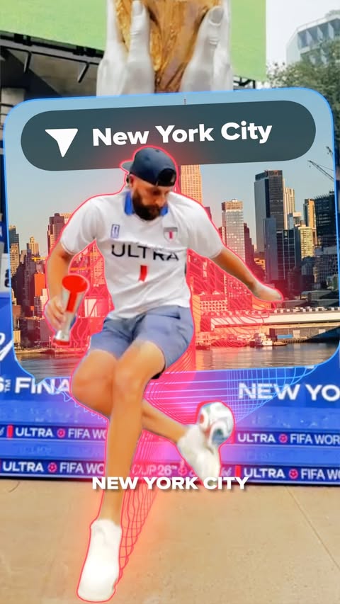 Instagram post by @holein1trickshots for FIFA. Caption reads: What a way to close out the FIFA World Cup 2026™.....