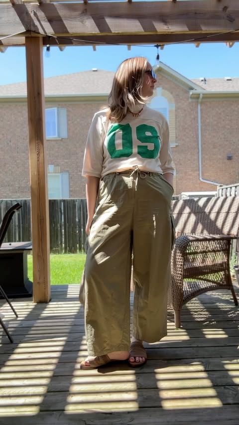 Instagram post by @the.thrifters.club for Poppy Barley. Caption reads: [...] thrifted pants ✨ thrifted necklace ✨....