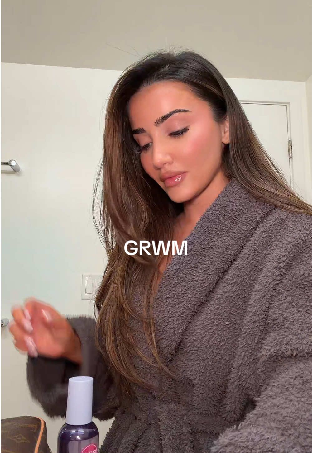 TikTok post by @liana_avak for dedcool. Caption reads: GRWM While i Yapp  @Barefoot Dreams @haruharu....