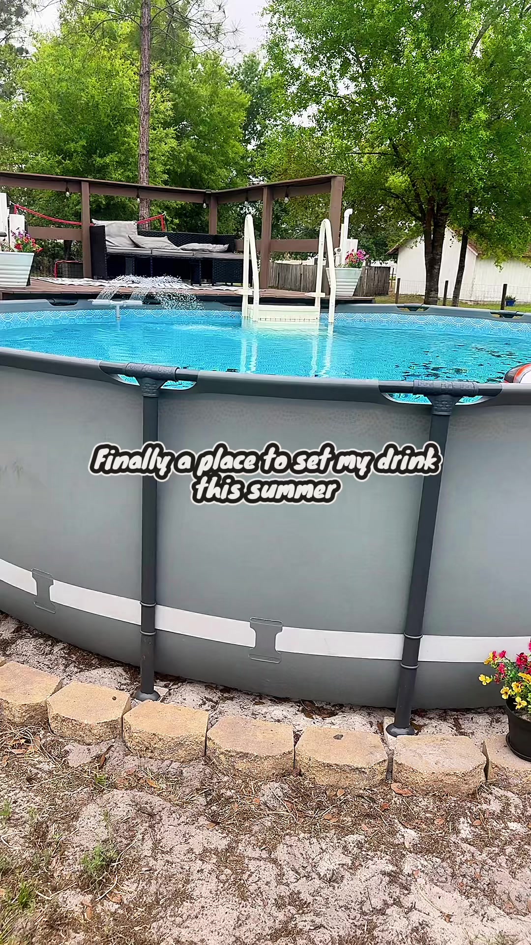TikTok post by @pets_ahoy for Poolhacker. Caption reads: [...] best find for my above ground pool!....