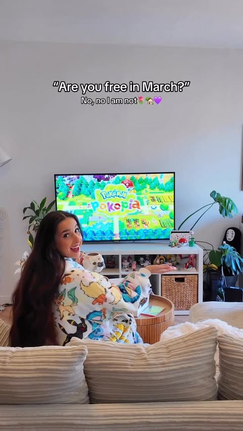 Instagram post by @ginamon.x for Nintendo. Caption reads: [...] you be playing Pokopia?🏡 Thanks to....