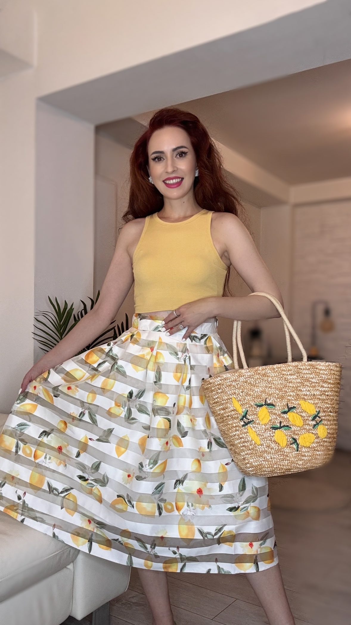 Instagram post by @mireladumitrescu1 for Chicwish. Caption reads: Outfit of the day by @chicwish 🍋🤍✨

-LEMON....