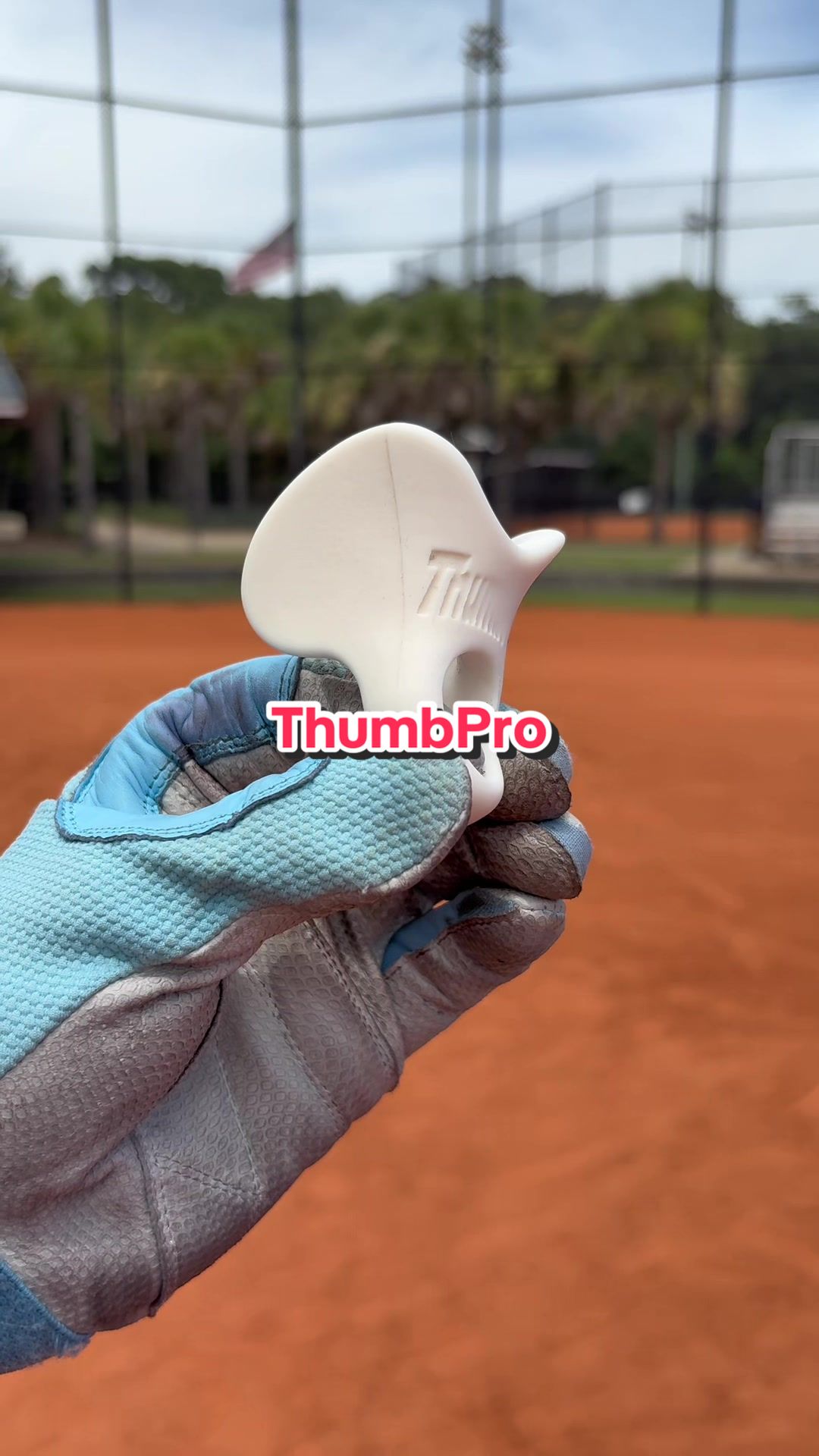 TikTok post by @dalton.reeves for ThumbPRO Baseball. Caption reads: [...] Become a better hitter today with @ThumbPRO....