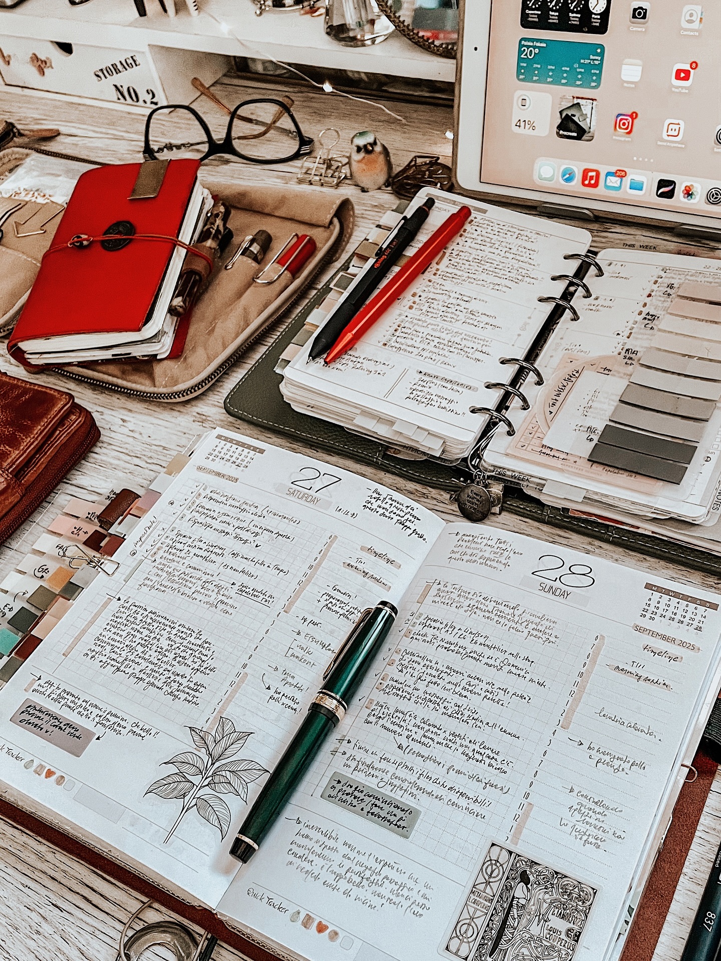 Instagram post by @marsiabramucci for Ferris Wheel Press. Caption reads: Previous weekend in my daily pages 🥰 Happy Friday....