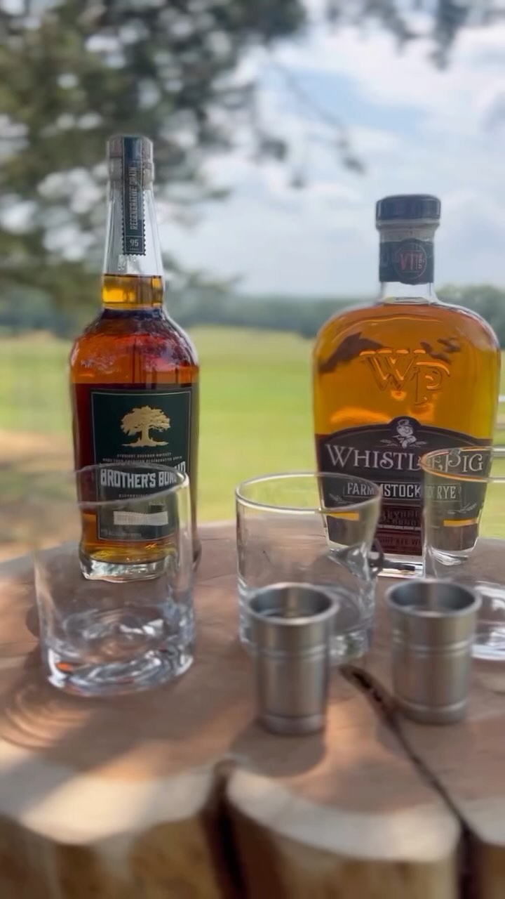 Instagram post by @tannerfarmstead for Brother's Bond Bourbon. Caption reads: As a passionate regenerative agriculture advocate,....