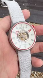 Instagram post by @watch_time_traveler for NASA. Caption reads: @nasa x @ovdwatches Apollo Tourbillon Watch [...].