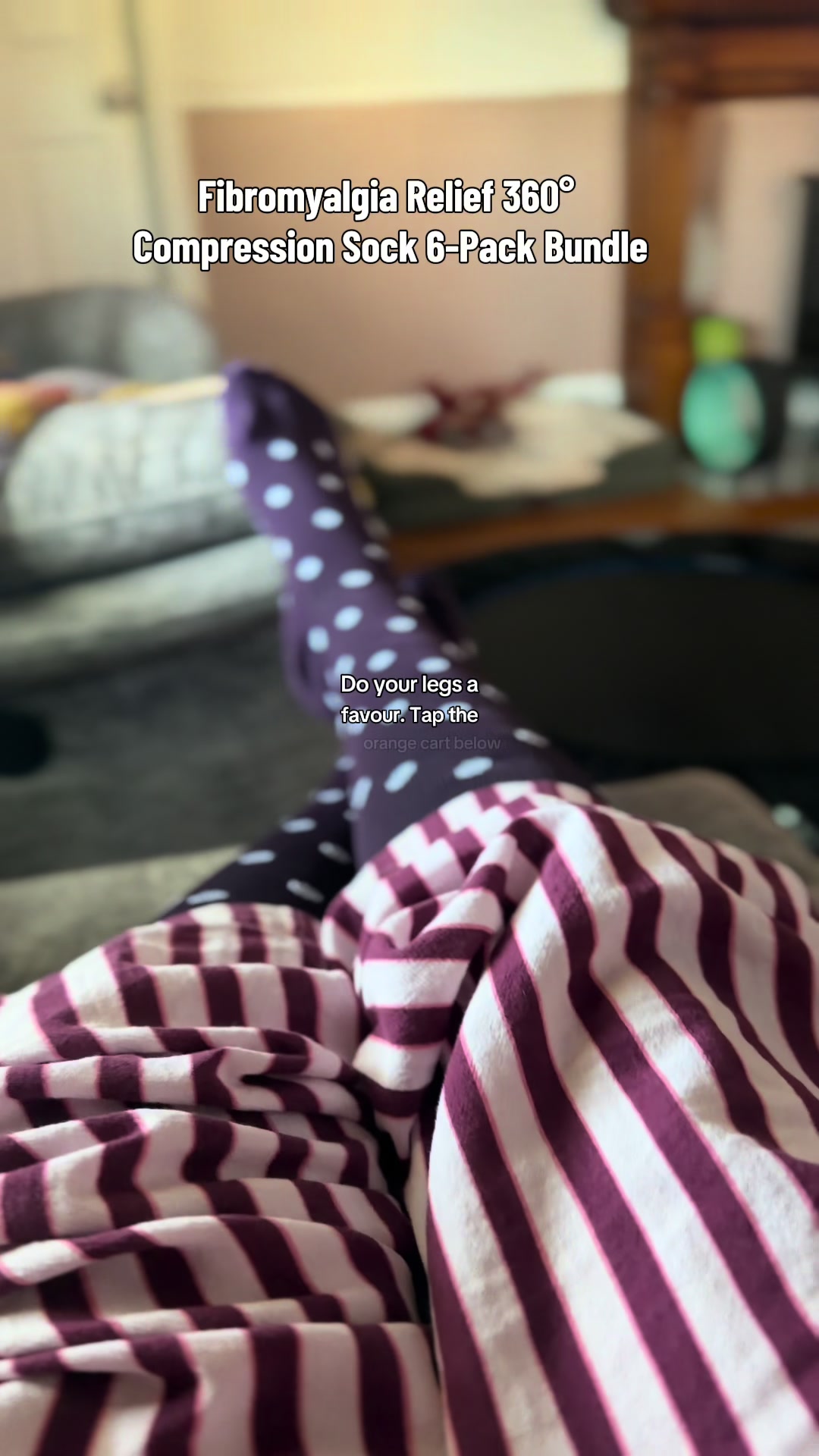 TikTok post by @curatedby_caro for Tinylemon. Caption reads: [...] compression socks are created equal....