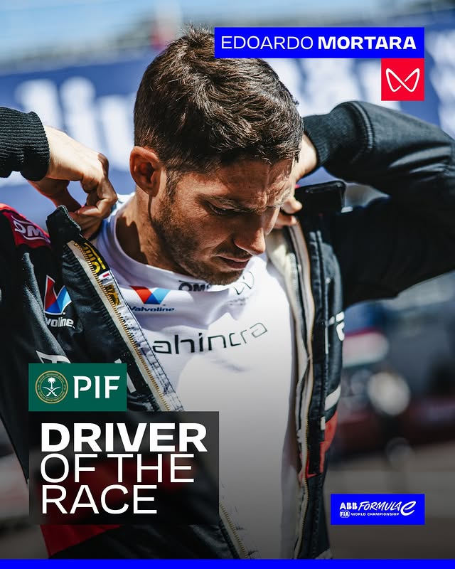 Instagram post by @edomortara for Formula E. Caption reads: [...] of the Race honours 🇲🇨 #MonacoEPrix....