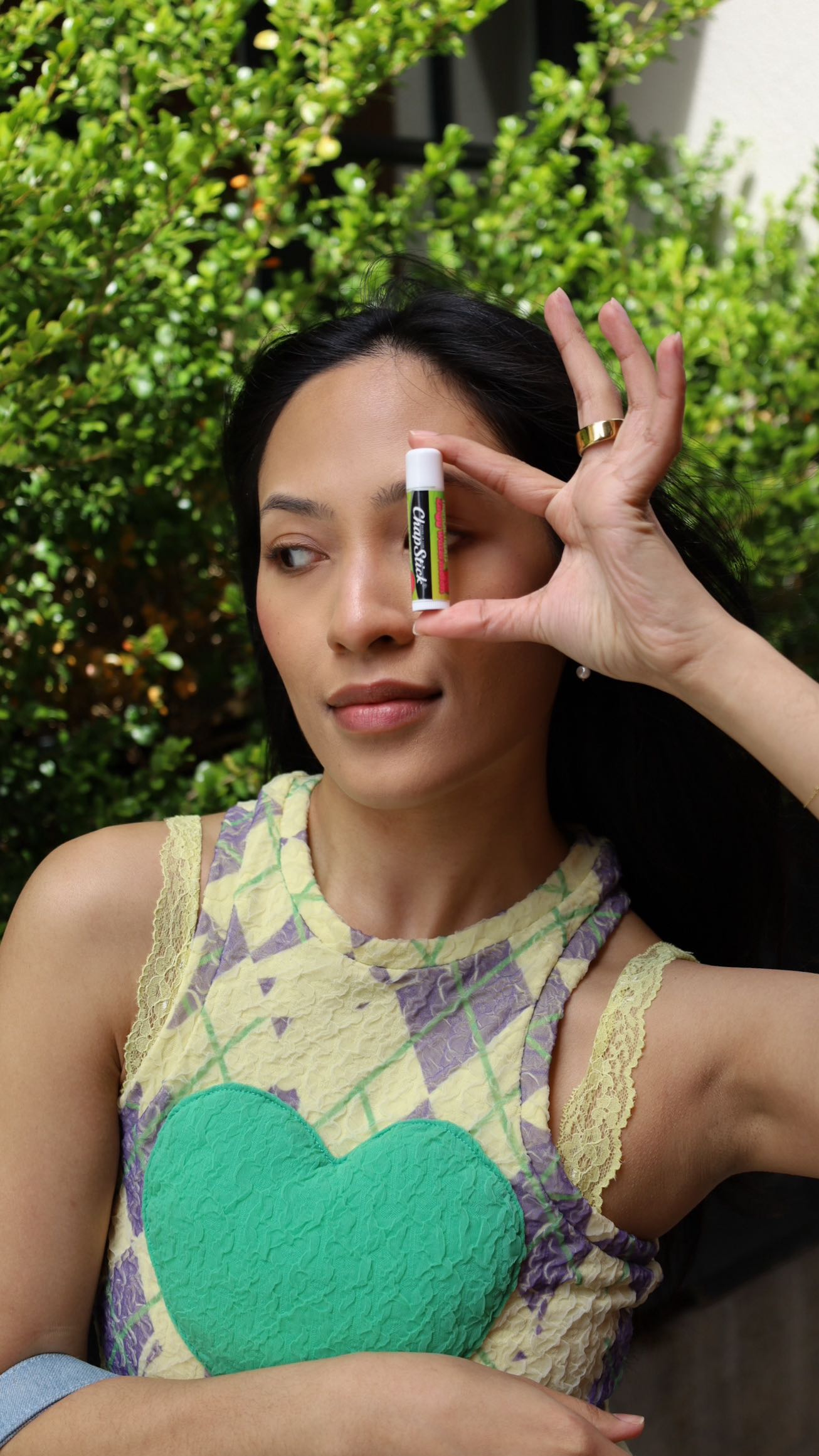 Instagram post by @liv.ishak for ChapStick. Caption reads: [...] their vacation, this would be it 👄🌴....