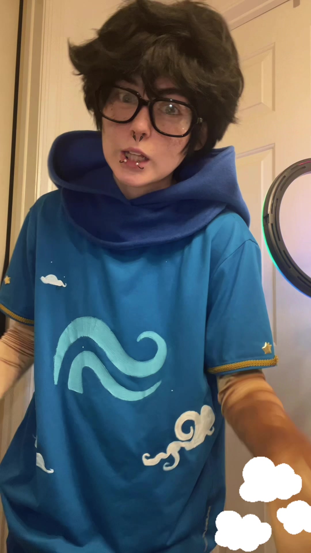 TikTok post by @karkat.pdf for TIJN Eyewear. Caption reads: [...] to cosplay Finn again.  Glasses from @TIJN....