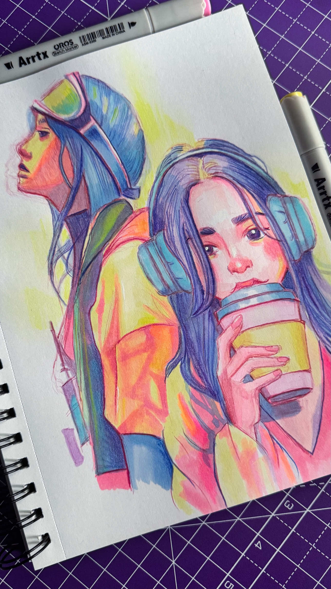 TikTok post by @jessicacbenson for Arrtx. Caption reads: New pallette unlocked Arrtx Oros 66 🔓 🩷💛 Thank....