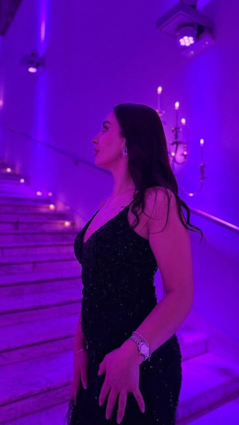 Instagram post by @antonela_gjeluci for Wizz Air. Caption reads: [...] #tiabase #romeitaly #christmassparty25....