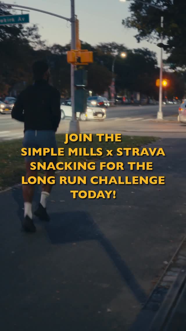 Instagram post by @jrlkennedy for Simple Mills. Caption reads: Snacking for the long run with @simplemills and....