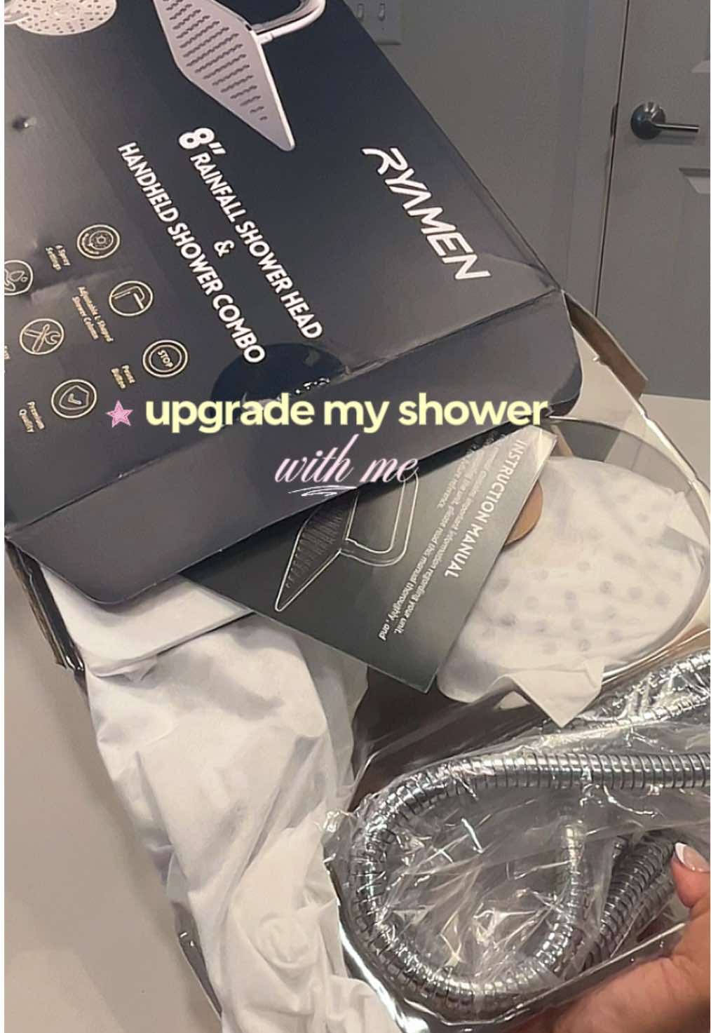 TikTok post by @jordynmackenziie for RYAMEN. Caption reads: literally sooo relaxing 🫧 #homemakeover....