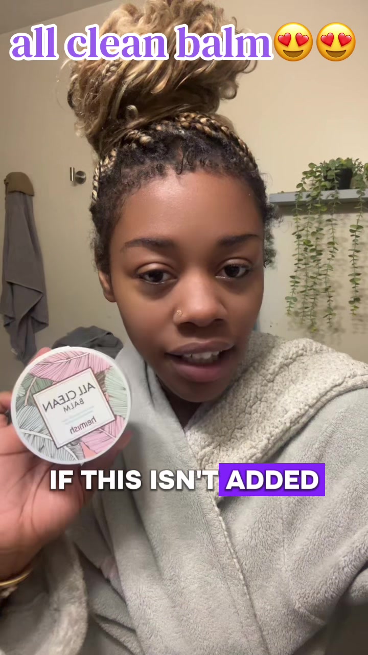 TikTok post by @jjailaparker for Heimish. Caption reads: all clean balm by heimish🤭 @heimish.cosmetics....