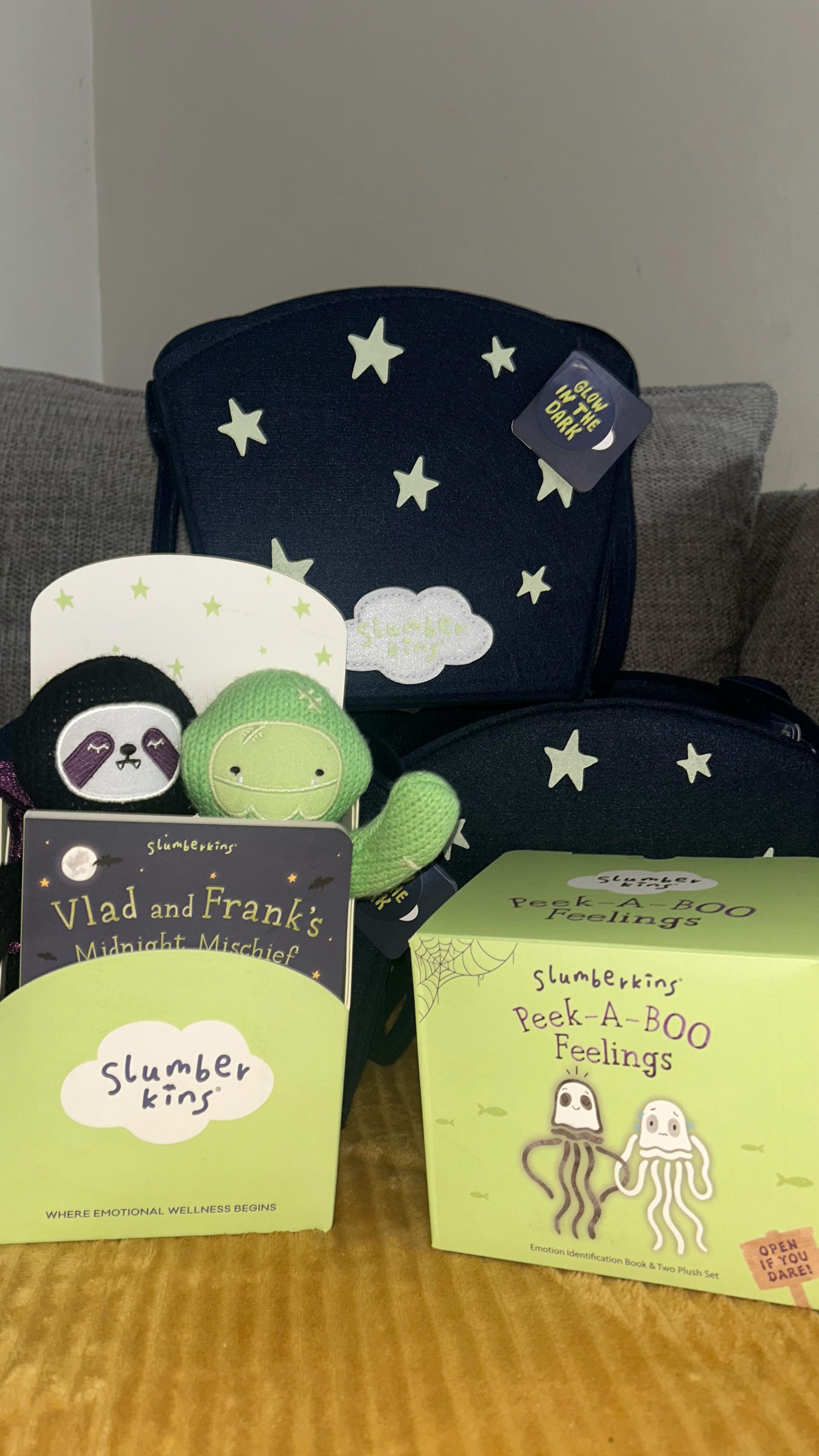 Instagram post by @adventurewithelijah for Slumberkins. Caption reads: [...] with more than sweet treats thanks to....