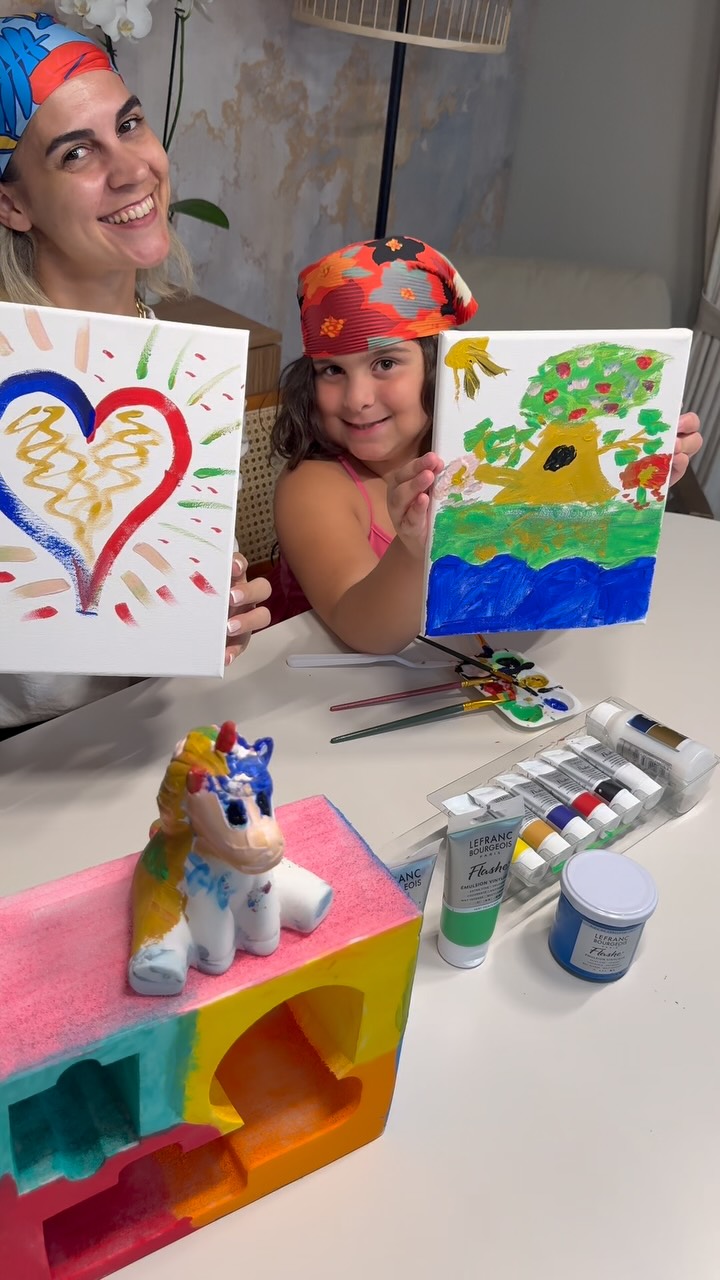 Instagram post by @life.as.eda for Michaels Stores. Caption reads: Painting day with my daughter turned into a....