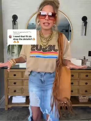 TikTok post by @julie.tay7 for Asvivid. Caption reads: [...] size S #denimskirt #skirt #stretchdenim....