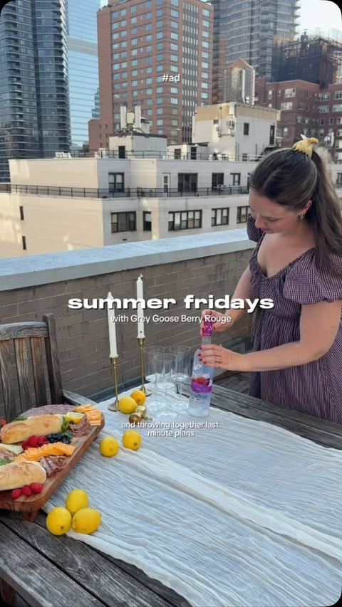 Instagram post by @anniesilkaitis for GREY GOOSE Vodka. Caption reads: My recipe for a perfect Summer Friday with....