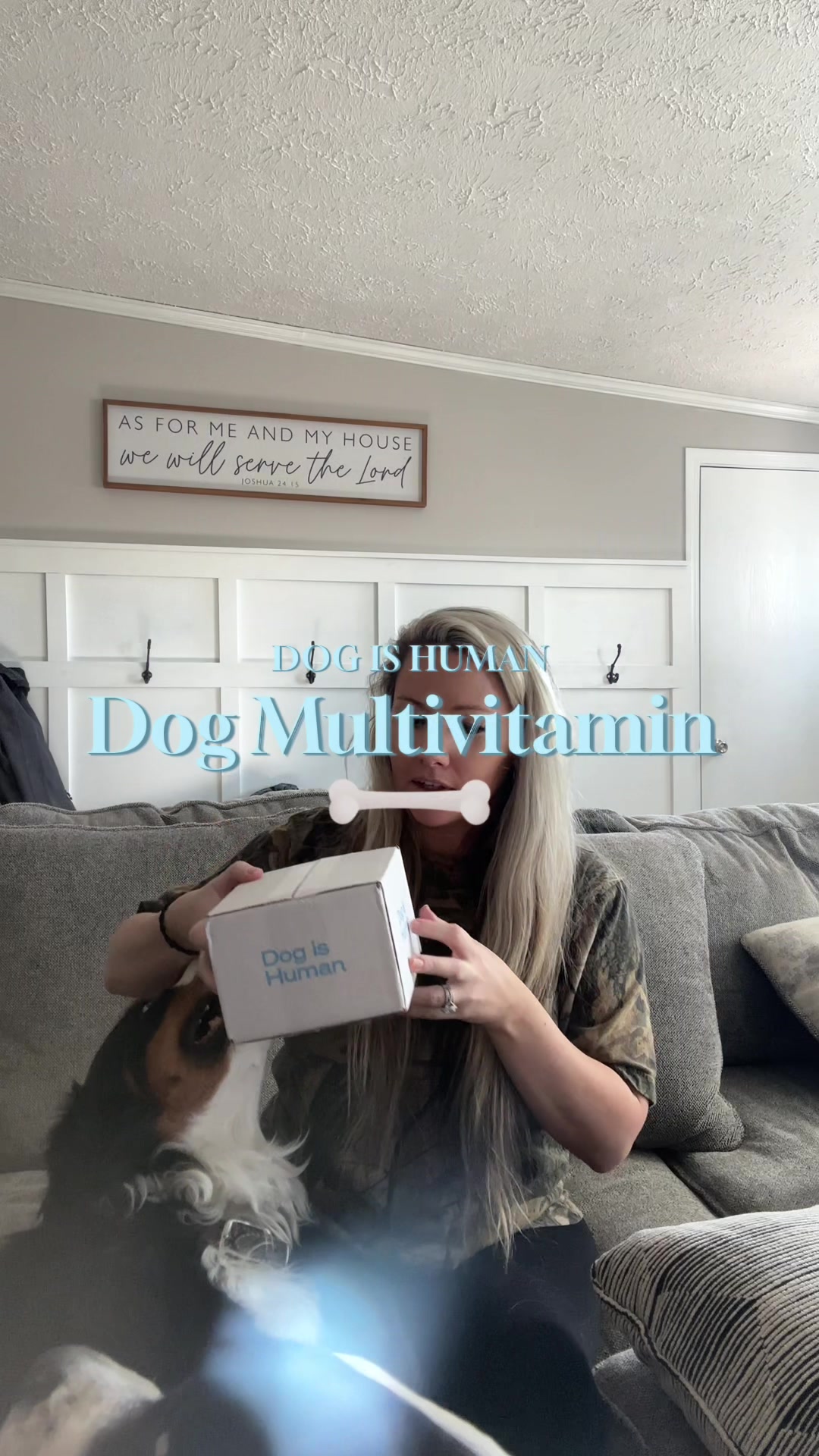 TikTok post by @healthyheartedmomma for Dog is Human. Caption reads: Subscribe and save with Dog is Human to get 20%....