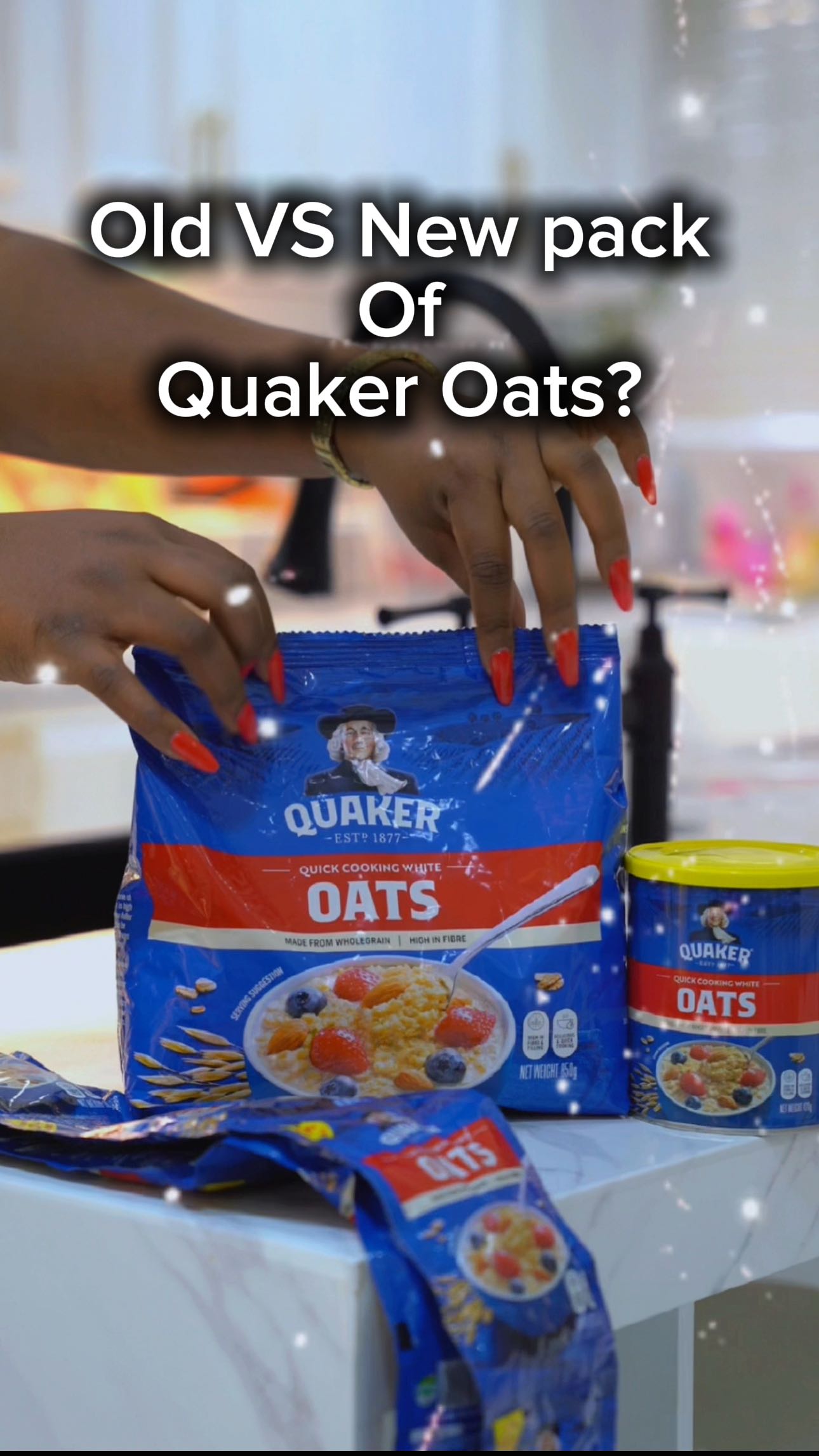 Instagram post by @diaryofakitchenlover for Quaker Oats. Caption reads: Besties, let’s play a game real quick, can you....