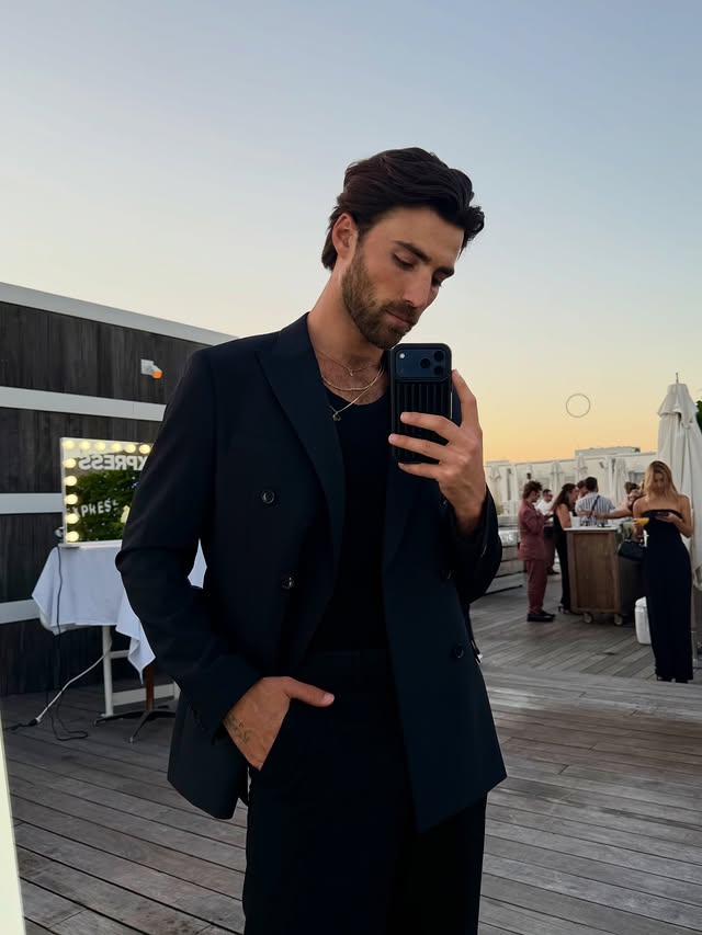 Instagram post by @marcusballiette for Express. Caption reads: Beautiful sunset event with Express 🌞 @express....
