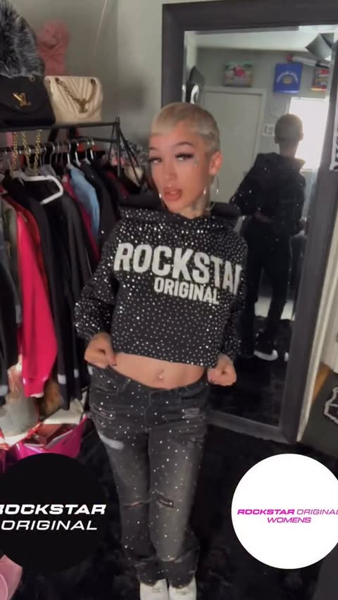 Instagram post by @adeniamariee for Rockstar Original Womens. Caption reads: Which one are you picking? 👀 outfit :....