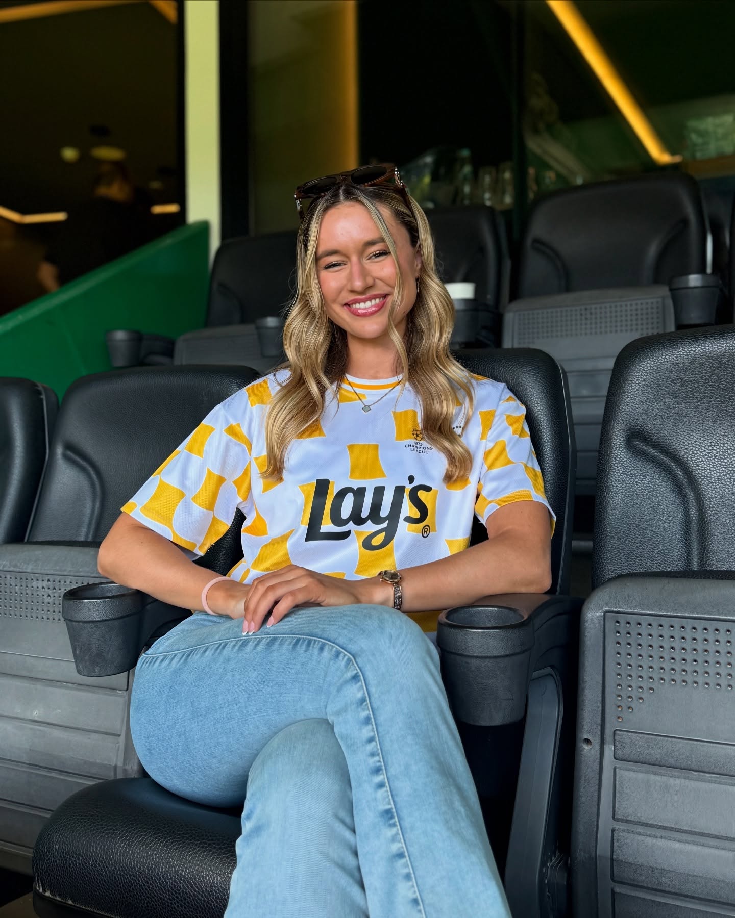Instagram post by @lia.lewis for Doritos. Caption reads: Getting the full Women’s Champions League final....