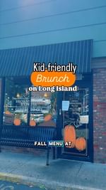 Instagram post by @kidsdayoutli for Discover Long Island. Caption reads: Come with us to try the Fall menu at....
