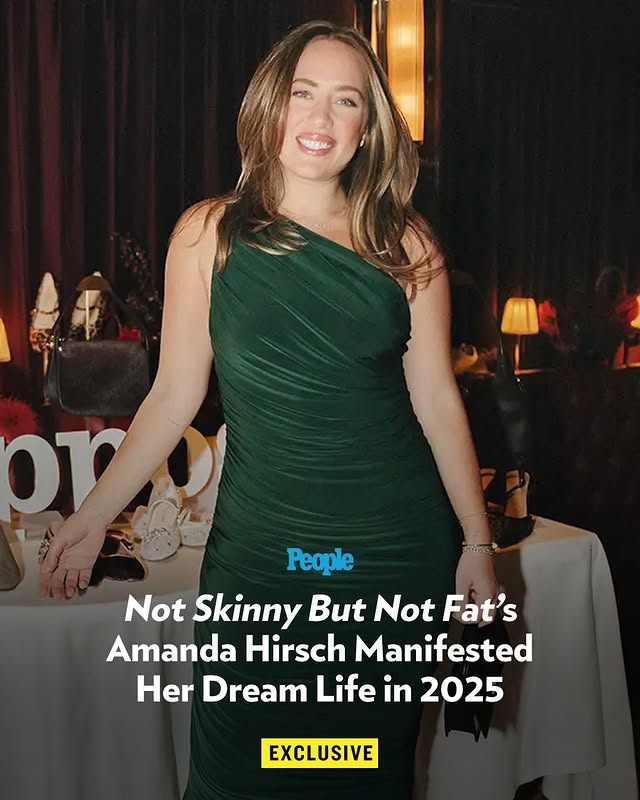 Instagram post by @notskinnybutnotfat for People Magazine. Caption reads: Amanda Hirsch is learning to embrace discomfort....