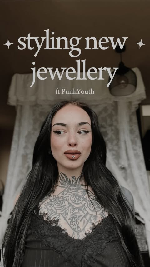 Instagram post by @chermetery for Punkyouth. Caption reads: [...] style some new jewellery pieces from....