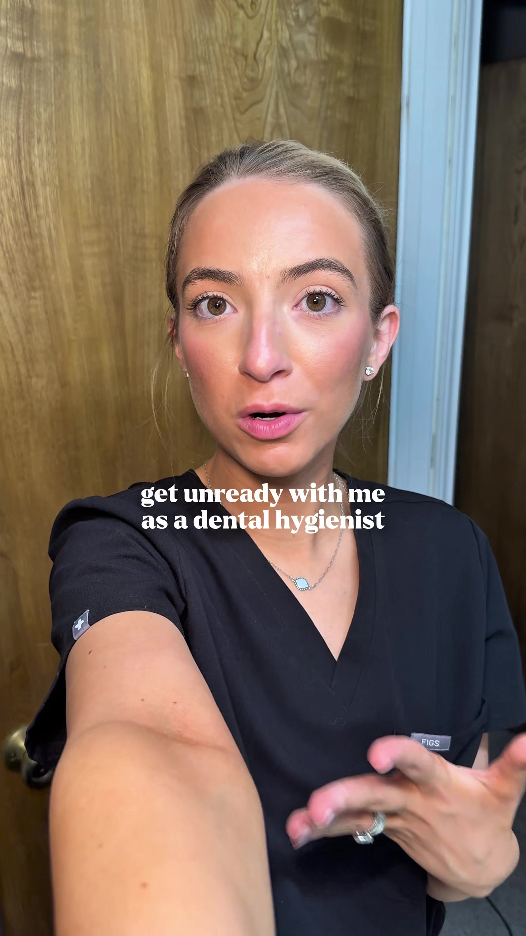 TikTok post by @peaceluvlogan for Cocofloss. Caption reads: get unready with with me after work featuring my....