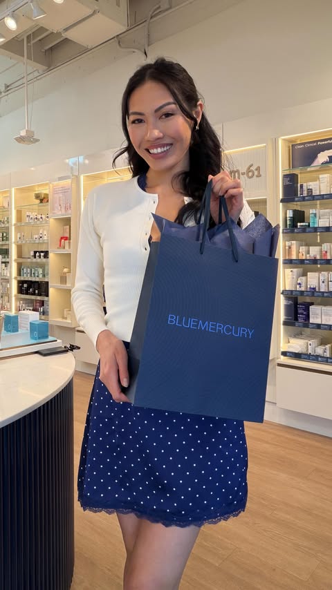 Instagram post by @itsjulialee for Bluemercury. Caption reads: [...] all’ and I’m not mad about it. 🛒....