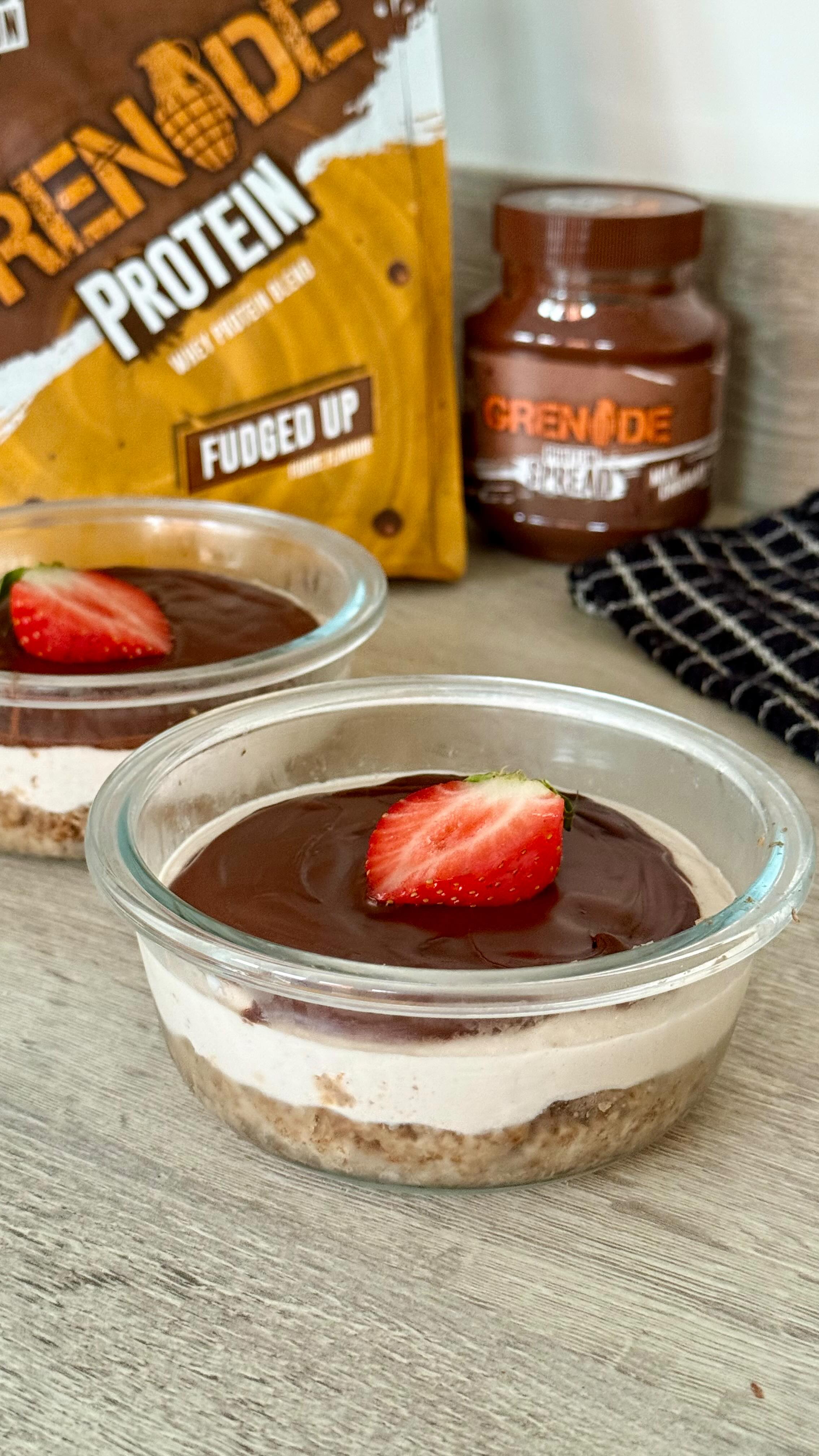 Instagram post by @kirstyfletcher for Grenade. Caption reads: let’s lock in this winter with my prepable protein....