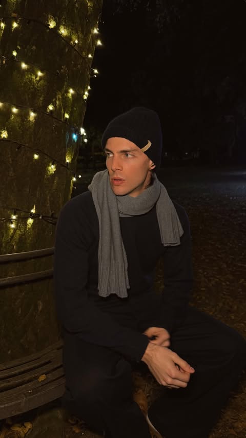 Instagram post by @andrearisso_ for Falconeri. Caption reads: [...] warmth. Layers of softness. Layers of....