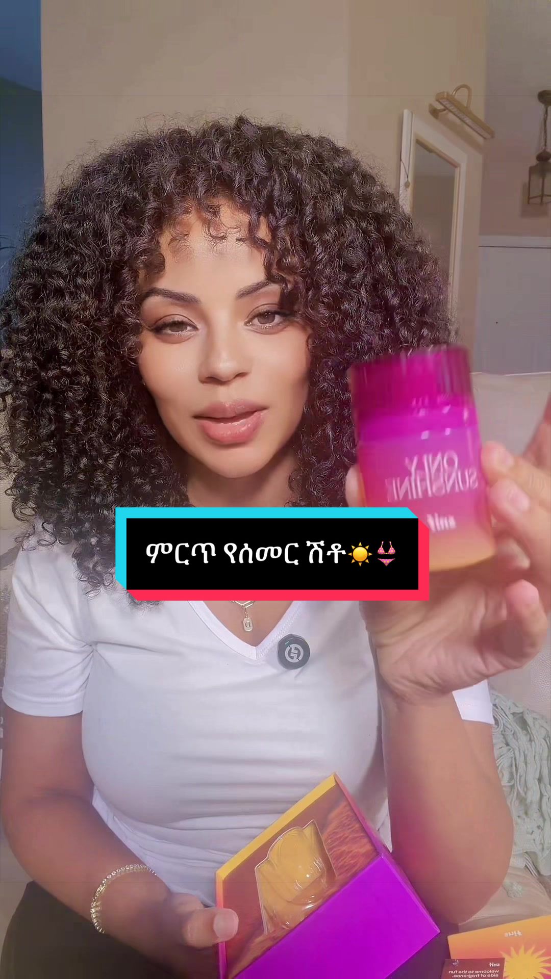 TikTok post by @hanna.robinson2 for Snif. Caption reads: Snif Only Sunshine ☀️ this tropical scent [...].