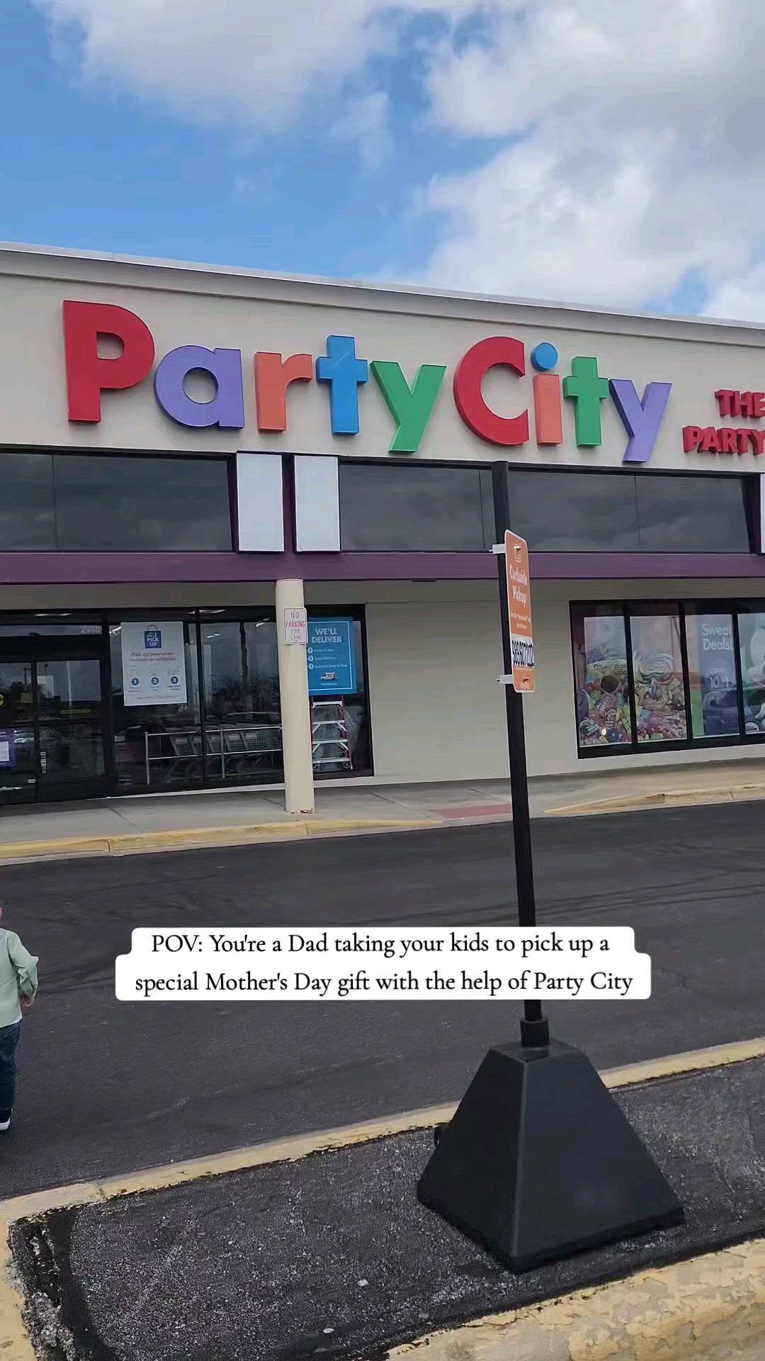 Instagram post by @thedad.father for Party City. Caption reads: Give the mothers in your life the perfect Mother's....