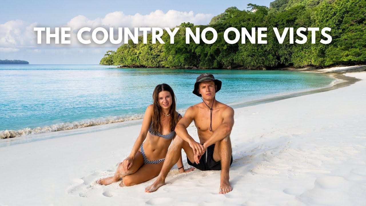 YouTube post by @Joel_Emilia for SafetyWing. Caption reads: The harsh REALITY of travelling the Pacific....